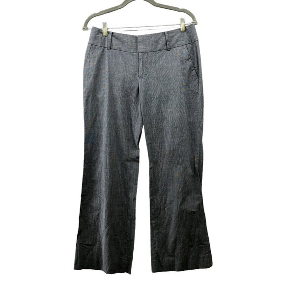 Banana Republic Martin Fit Dress Pants Womens 6 Gray Mid Rise Straight Stretch - Picture 1 of 10